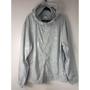 Tailor‎ Byrd Golf XXL Windbreaker Jacket Gray Camouflage Hooded Lightweight